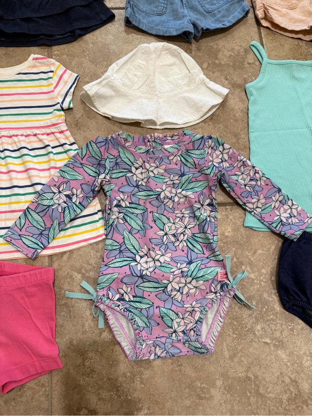 18 Month Girls Summer Clothes & Swim Bundle (Carters Old Navy Rufflebutts GAP) - Picture 3 of 9